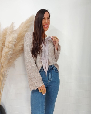 JERSEY PICO LAZO CAMEL - Imagen 1