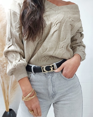 JERSEY PICO OCHOS CAMEL - Imagen 2