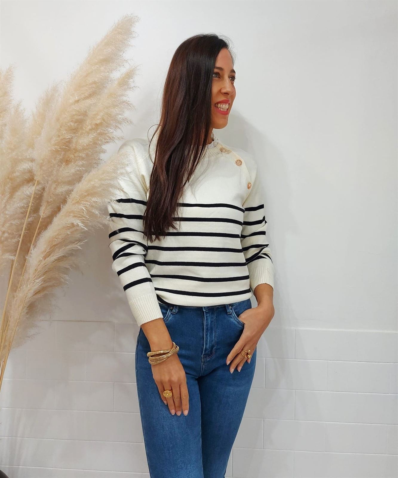 JERSEY PUNTILLA BEIGE - Imagen 1