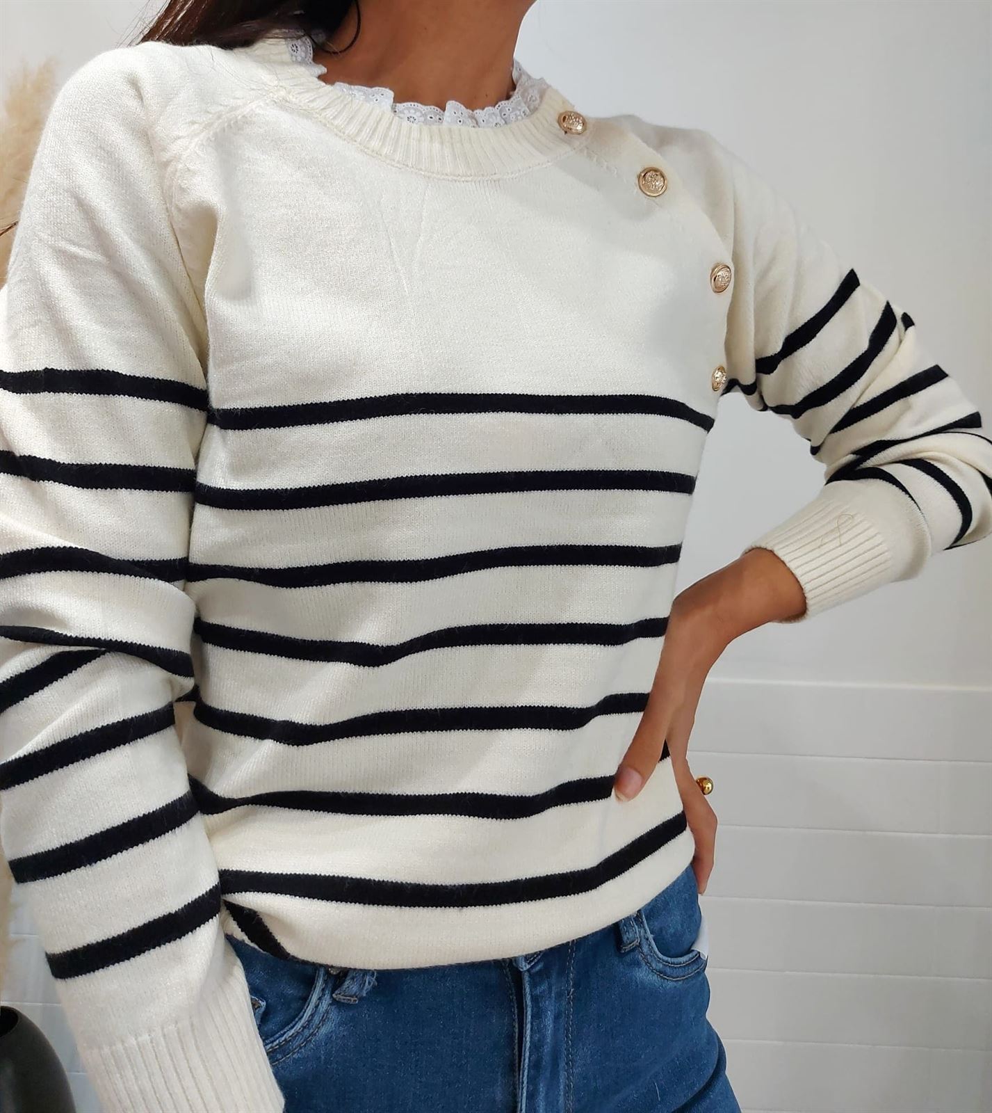 JERSEY PUNTILLA BEIGE - Imagen 2