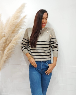 JERSEY PUNTILLA CAMEL - Imagen 1