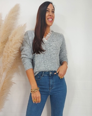 JERSEY PUNTILLA GRIS - Imagen 2