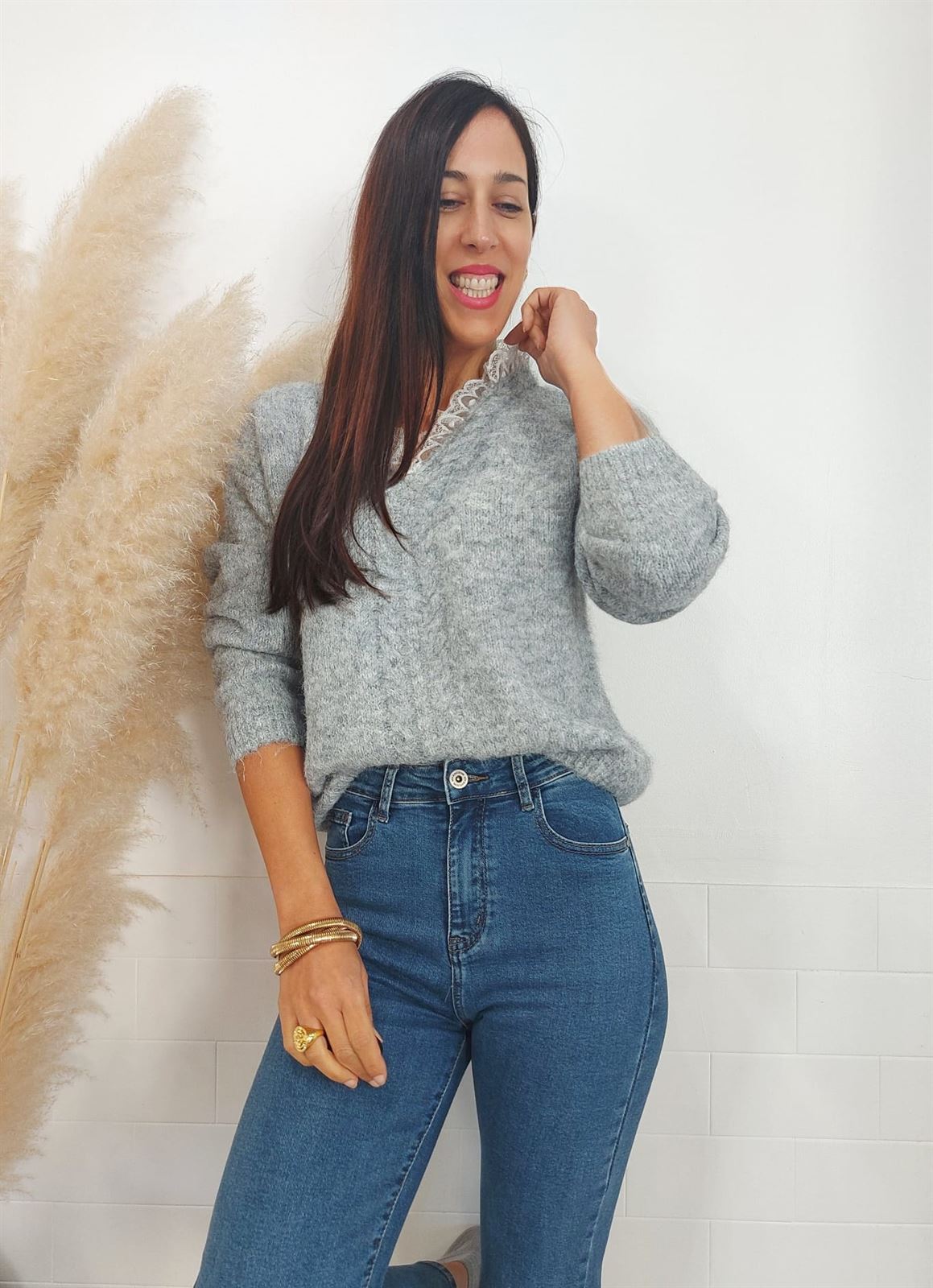 JERSEY PUNTILLA GRIS - Imagen 3