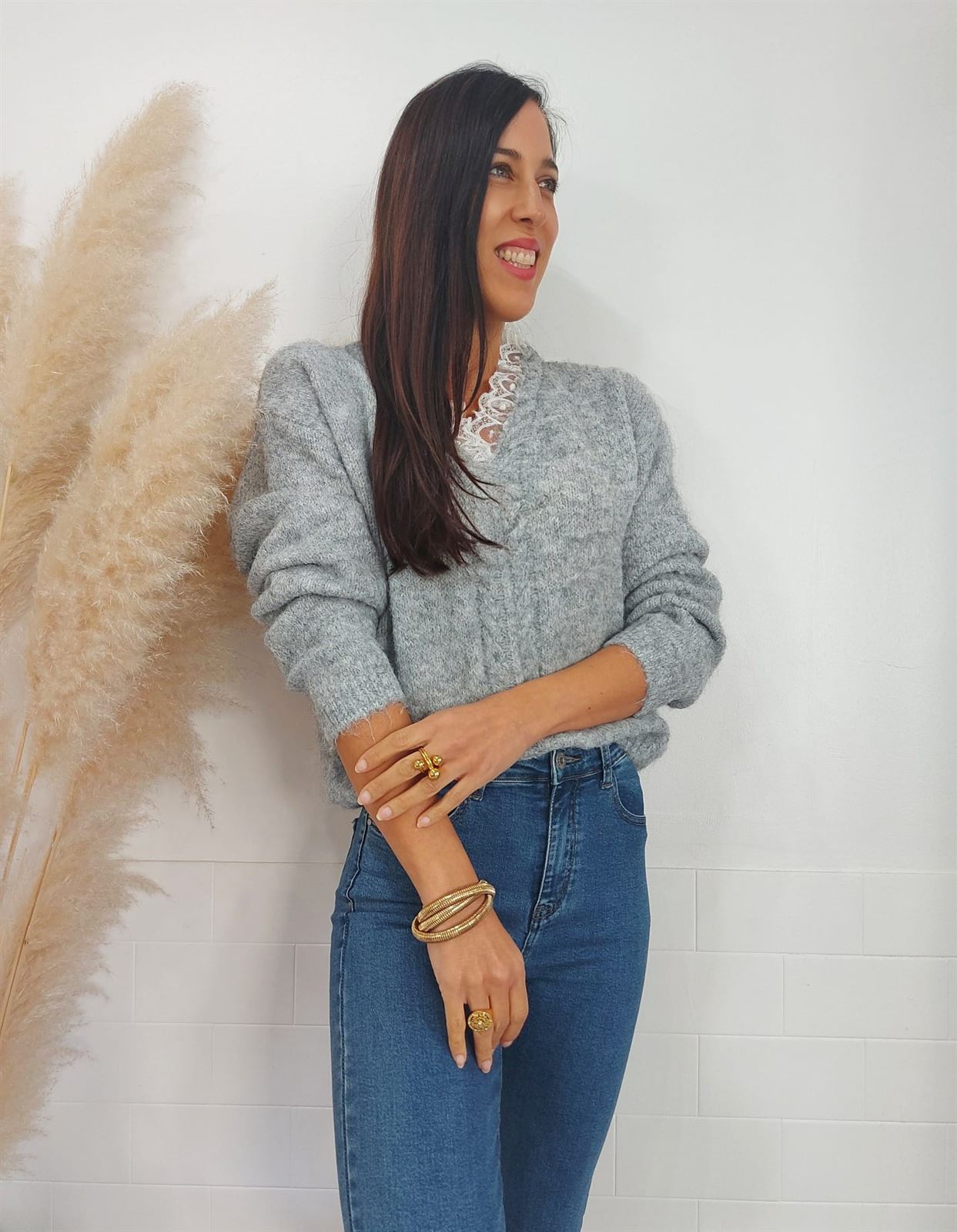 JERSEY PUNTILLA GRIS - Imagen 5