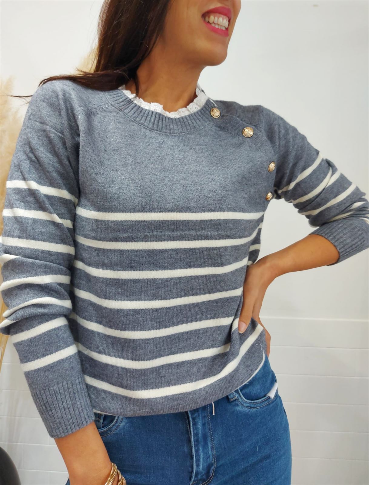 JERSEY PUNTILLA GRIS - Imagen 2
