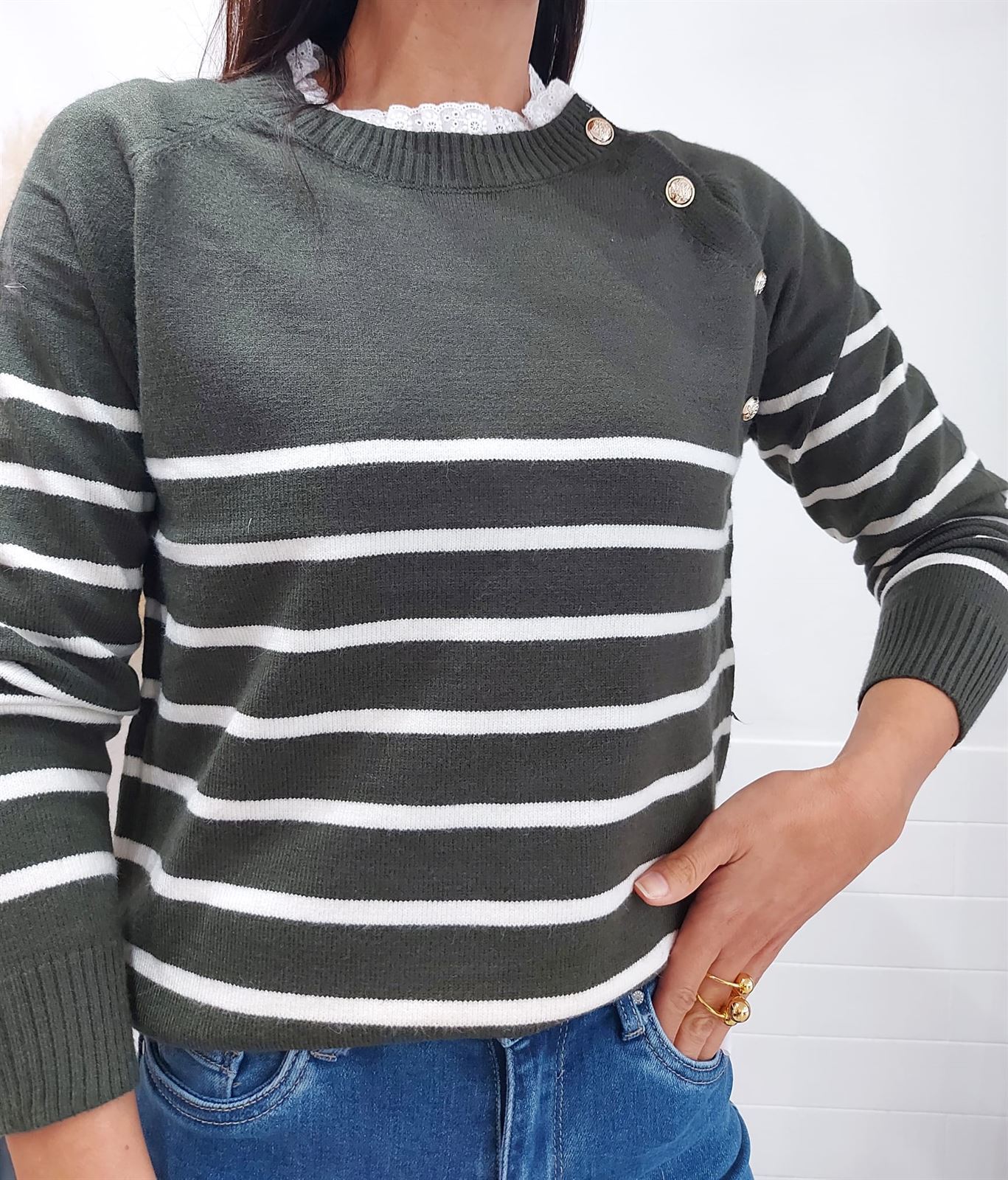 JERSEY PUNTILLA KAKI - Imagen 4