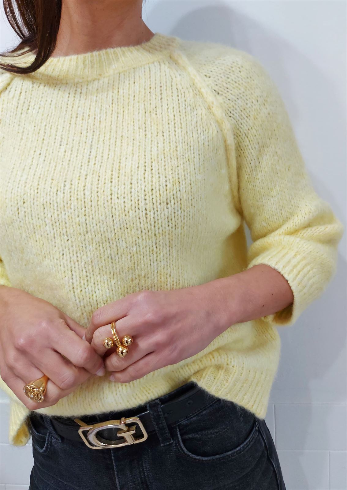 JERSEY PUNTO LISO AMARILLO - Imagen 2