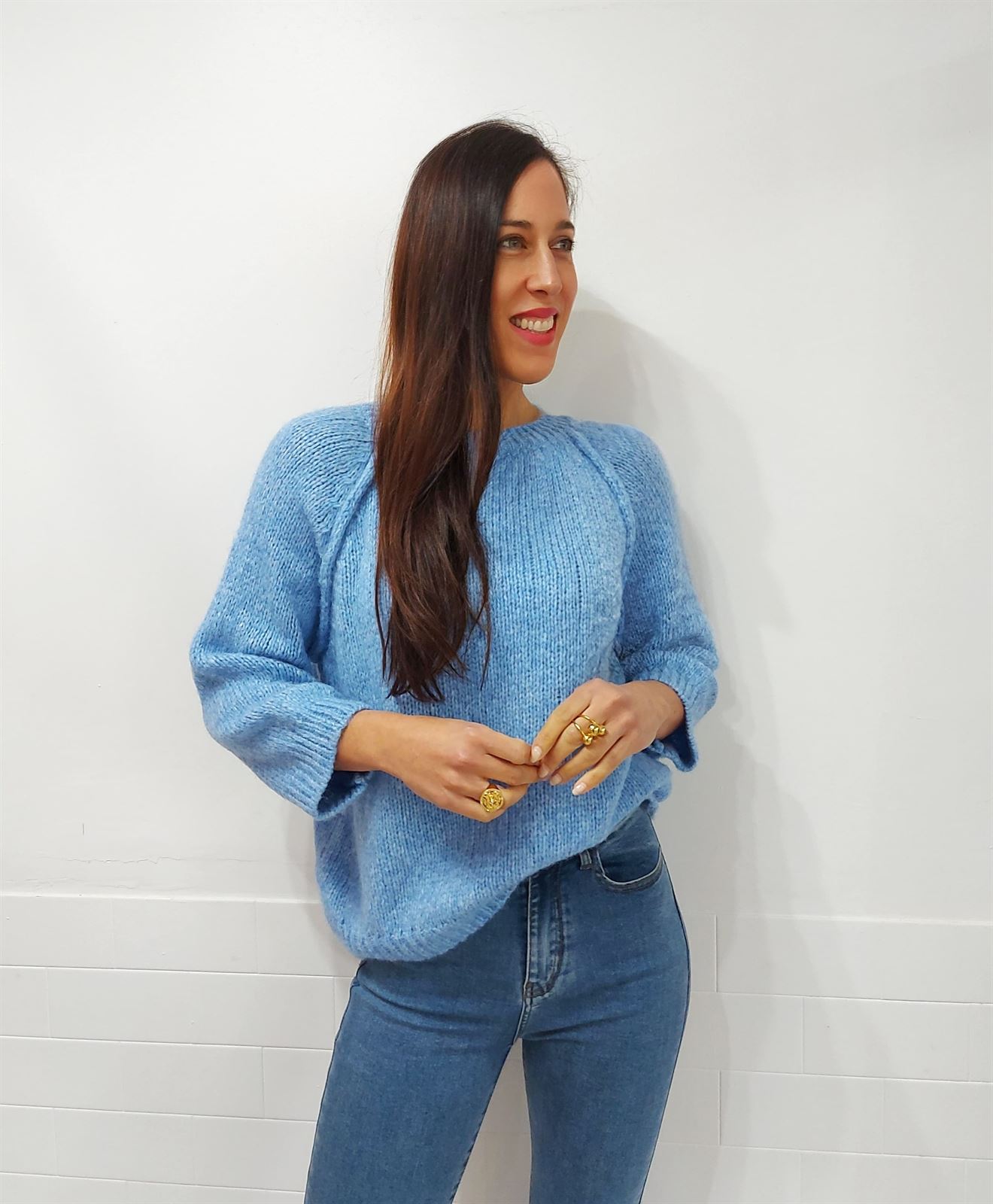 JERSEY PUNTO LISO CELESTE - Imagen 2