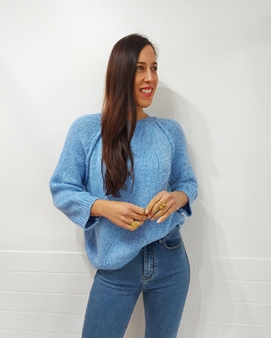 JERSEY PUNTO LISO CELESTE - Imagen 2