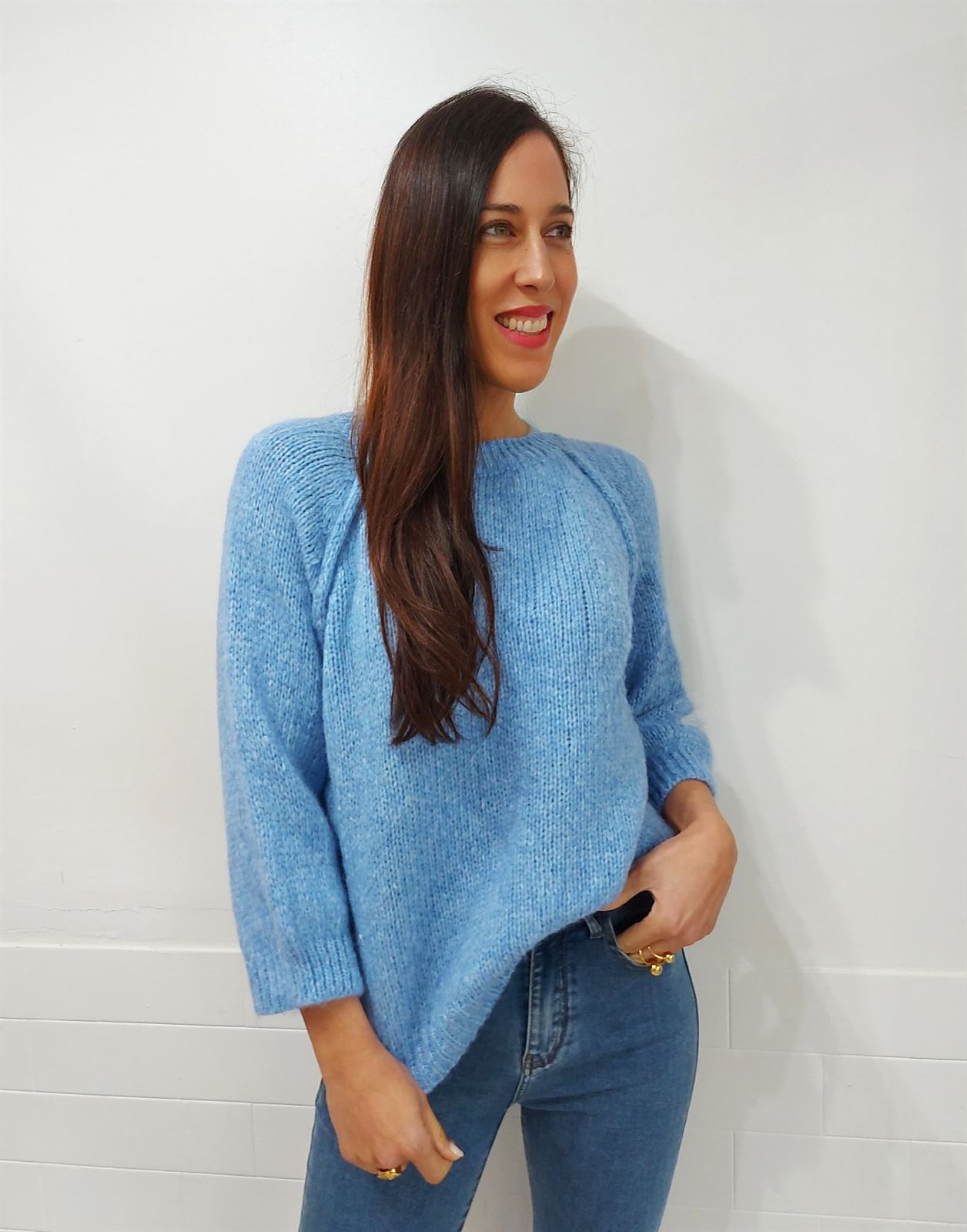 JERSEY PUNTO LISO CELESTE - Imagen 3