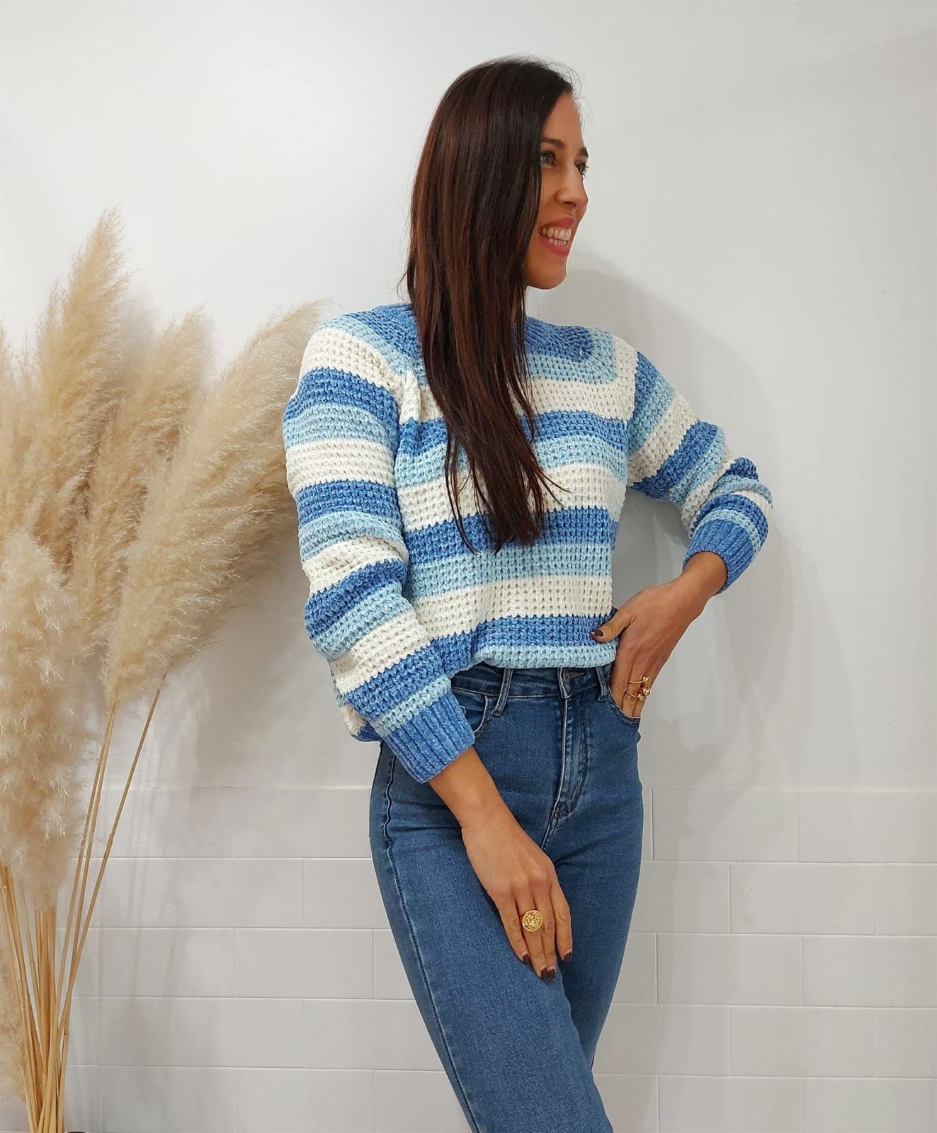 JERSEY RAYAS AZUL - Imagen 1