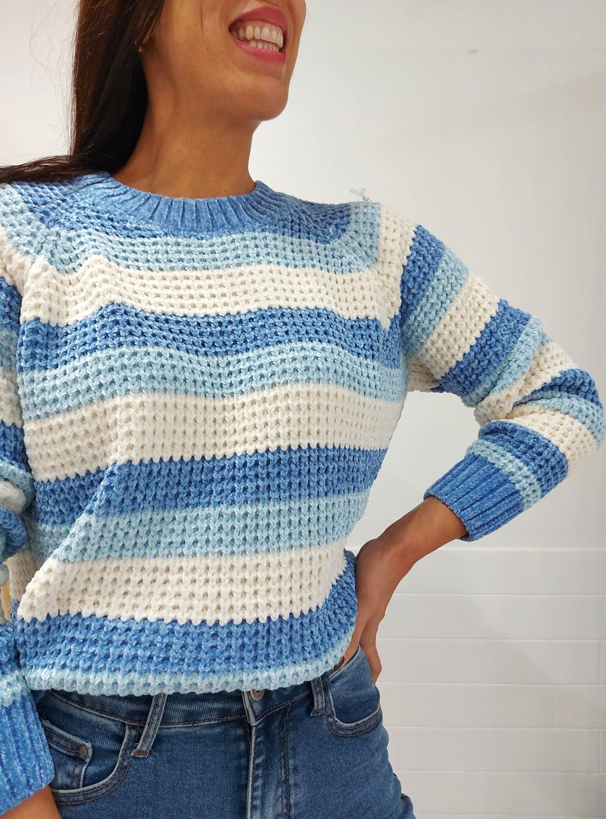 JERSEY RAYAS AZUL - Imagen 2