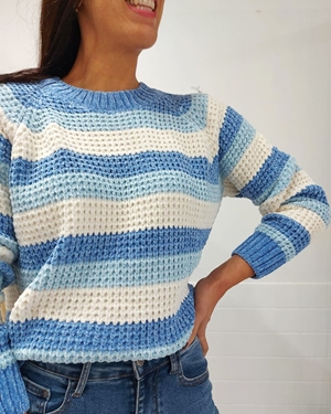 JERSEY RAYAS AZUL - Imagen 2