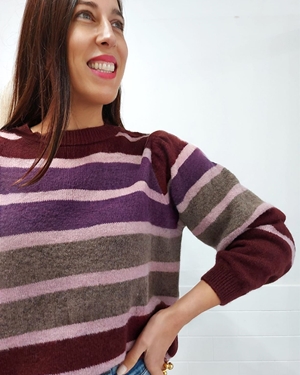 JERSEY RAYAS GRANATE - Imagen 2