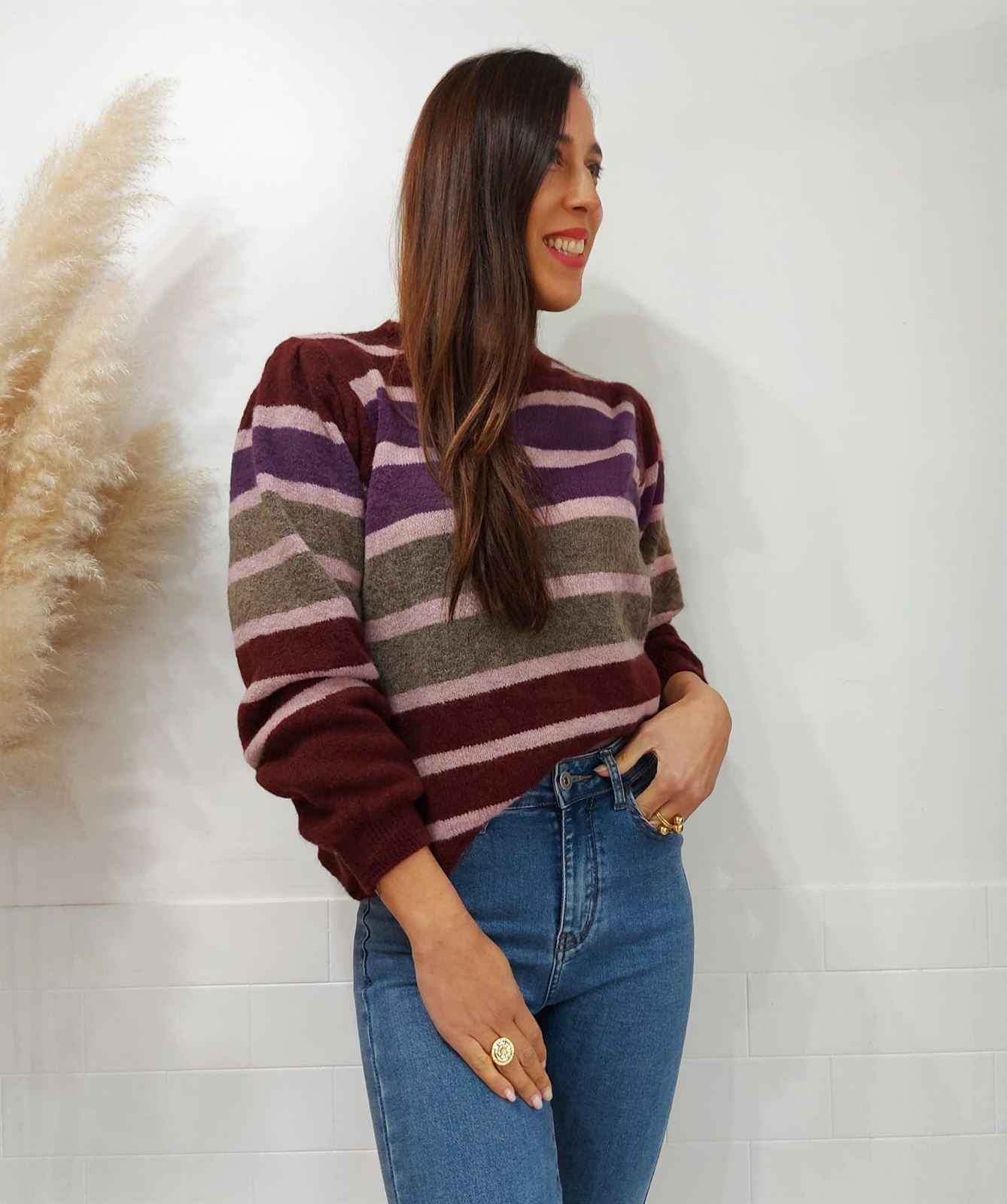 JERSEY RAYAS GRANATE - Imagen 4