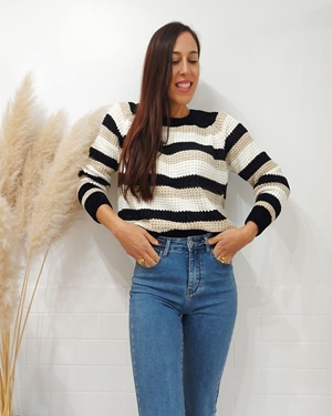 JERSEY RAYAS NEGRO - Imagen 1