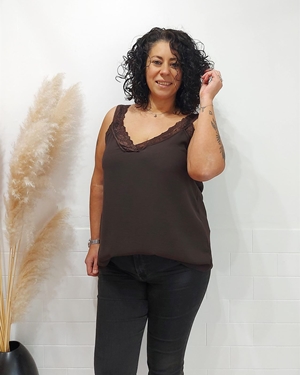 LENCERA ENCAJE CHOCOLATE - Imagen 2