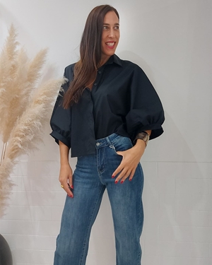 MAXI CAMISA NEGRA - Imagen 1