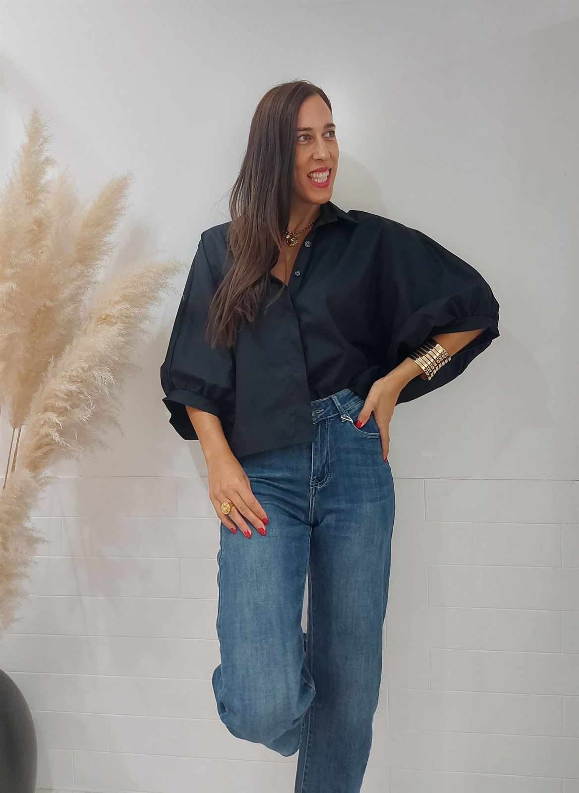 MAXI CAMISA NEGRA - Imagen 3