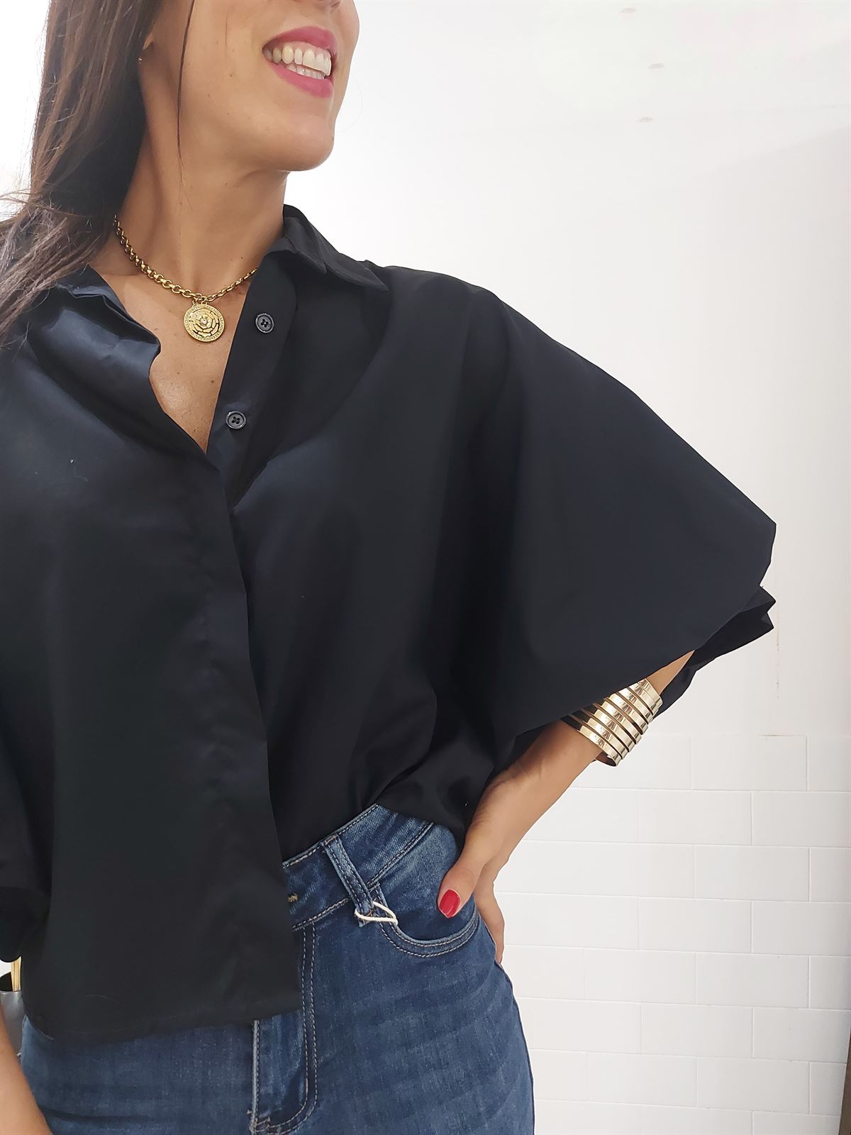 MAXI CAMISA NEGRA - Imagen 5
