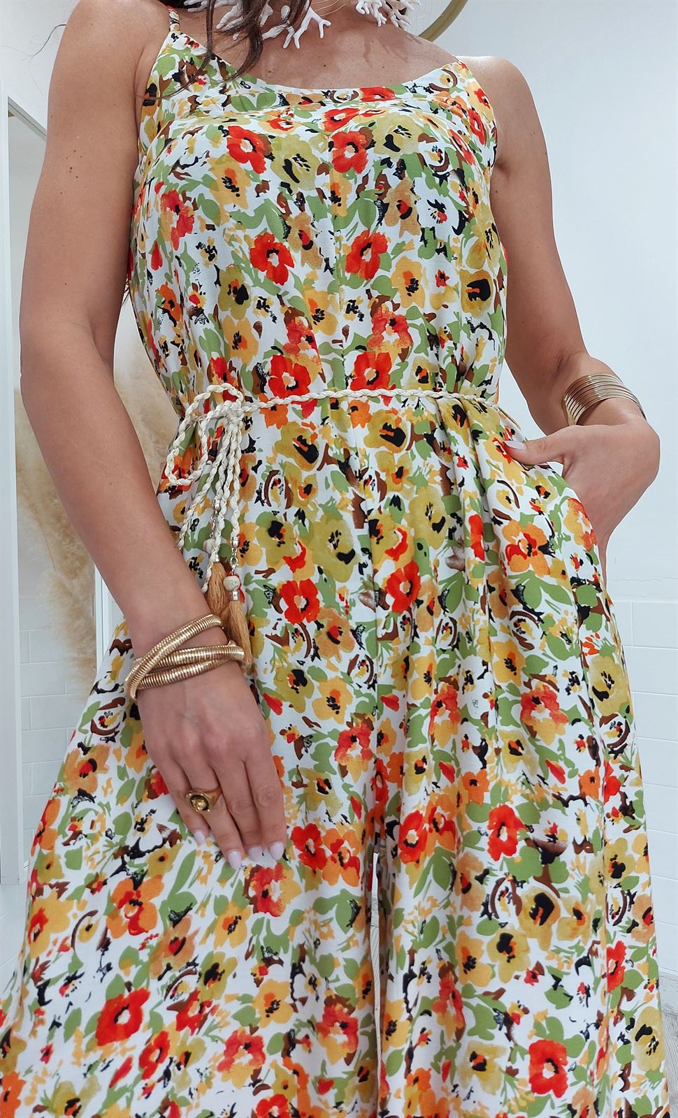 MONO ESTAMPADO FLORAL VERDE - Imagen 4