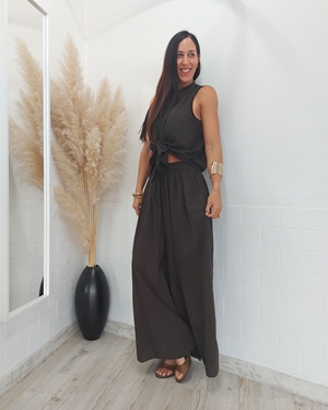 PANTALON ANCHO CHOCOLATE - Imagen 1