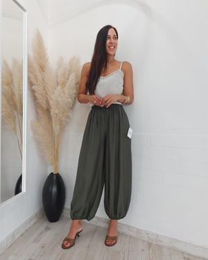 PANTALON BOMBACHO KAKI - Imagen 1