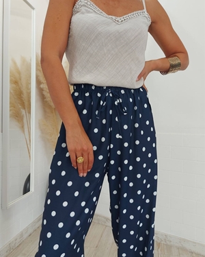 PANTALON BOMBACHO LUNARES MARINO - Imagen 2