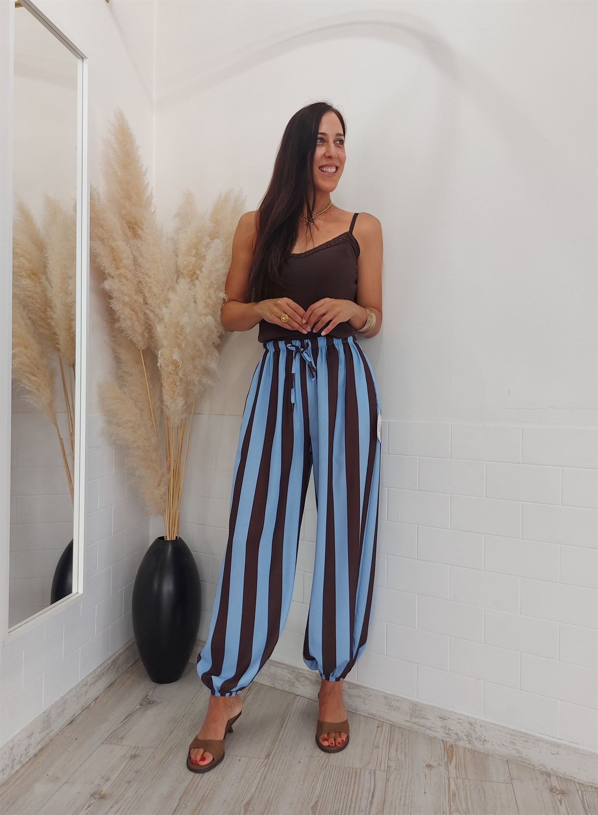 PANTALÓN BOMBACHO RAYAS - Imagen 1
