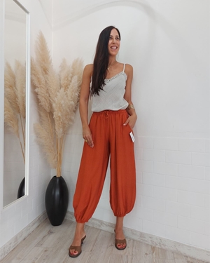 PANTALON BOMBACHO TEJA - Imagen 1