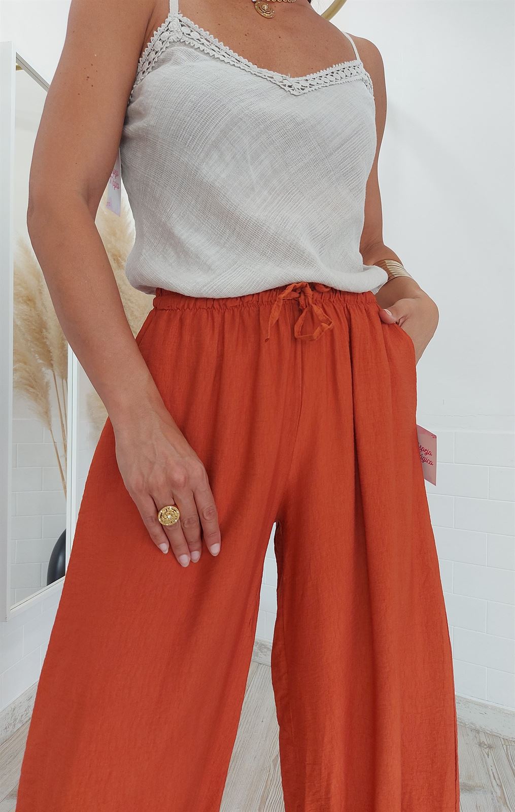 PANTALON BOMBACHO TEJA - Imagen 2
