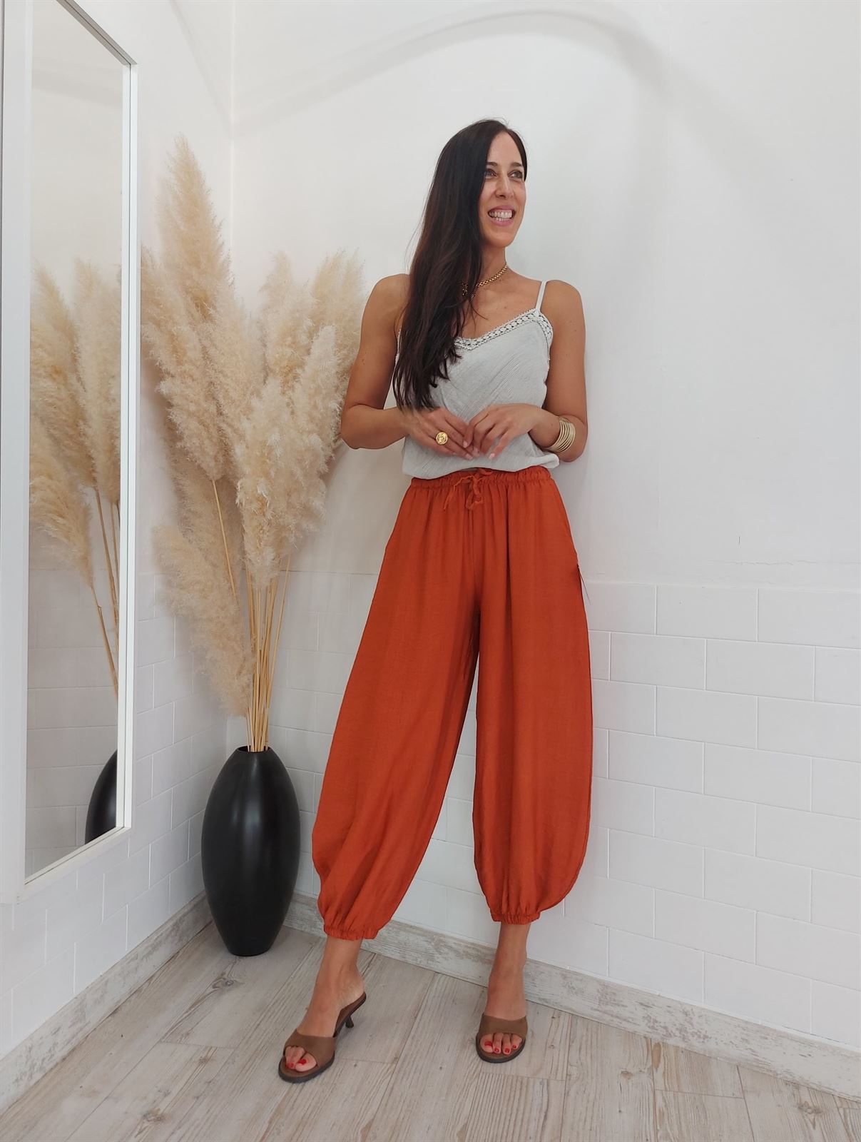 PANTALON BOMBACHO TEJA - Imagen 4