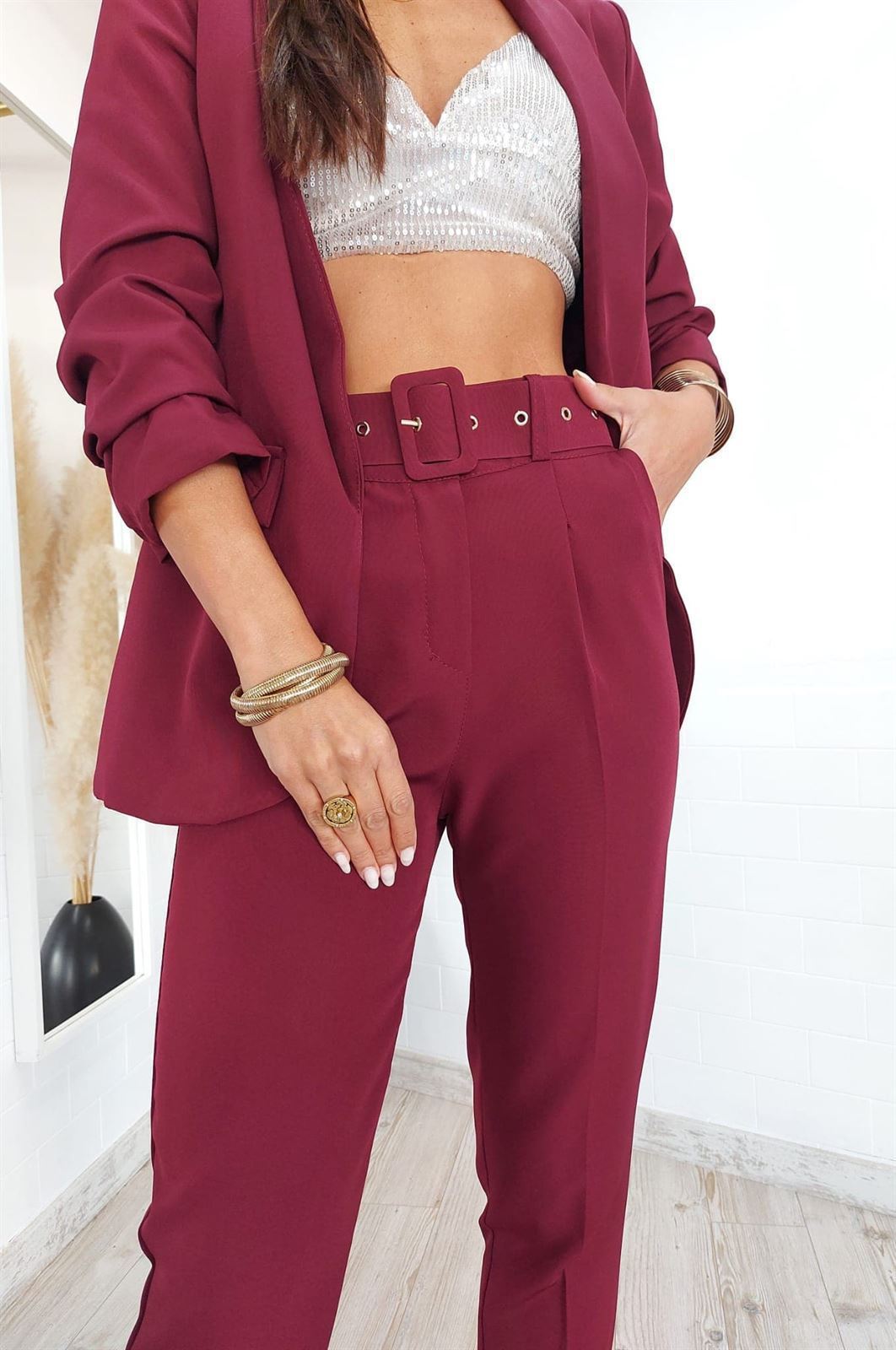 PANTALON GRETA BURDEOS - Imagen 1