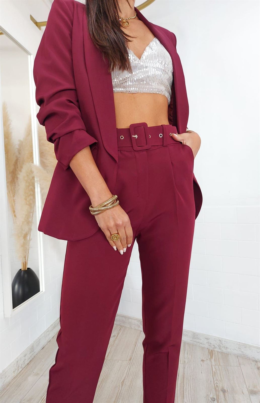 PANTALON GRETA BURDEOS - Imagen 4