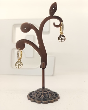 PENDIENTES ACERO DORADO - Imagen 1