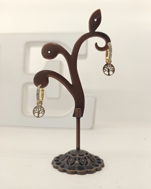 PENDIENTES ACERO DORADO - Imagen 2