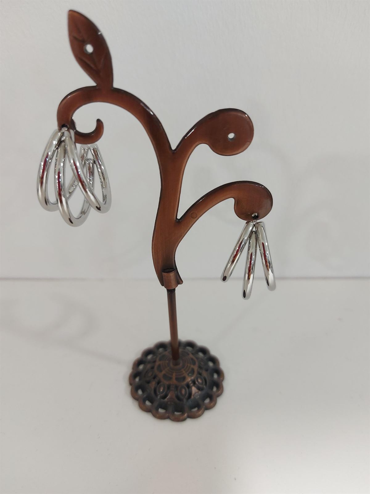 PENDIENTES ACERO PLATA - Imagen 1