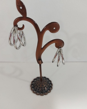 PENDIENTES ACERO PLATA - Imagen 1