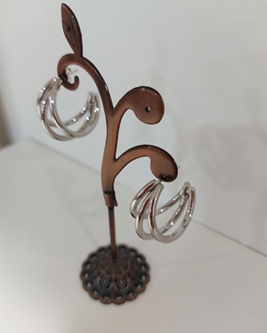 PENDIENTES ACERO PLATA - Imagen 2