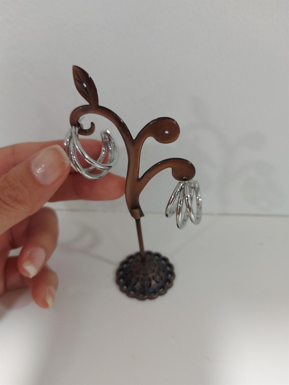 PENDIENTES ACERO PLATA - Imagen 3