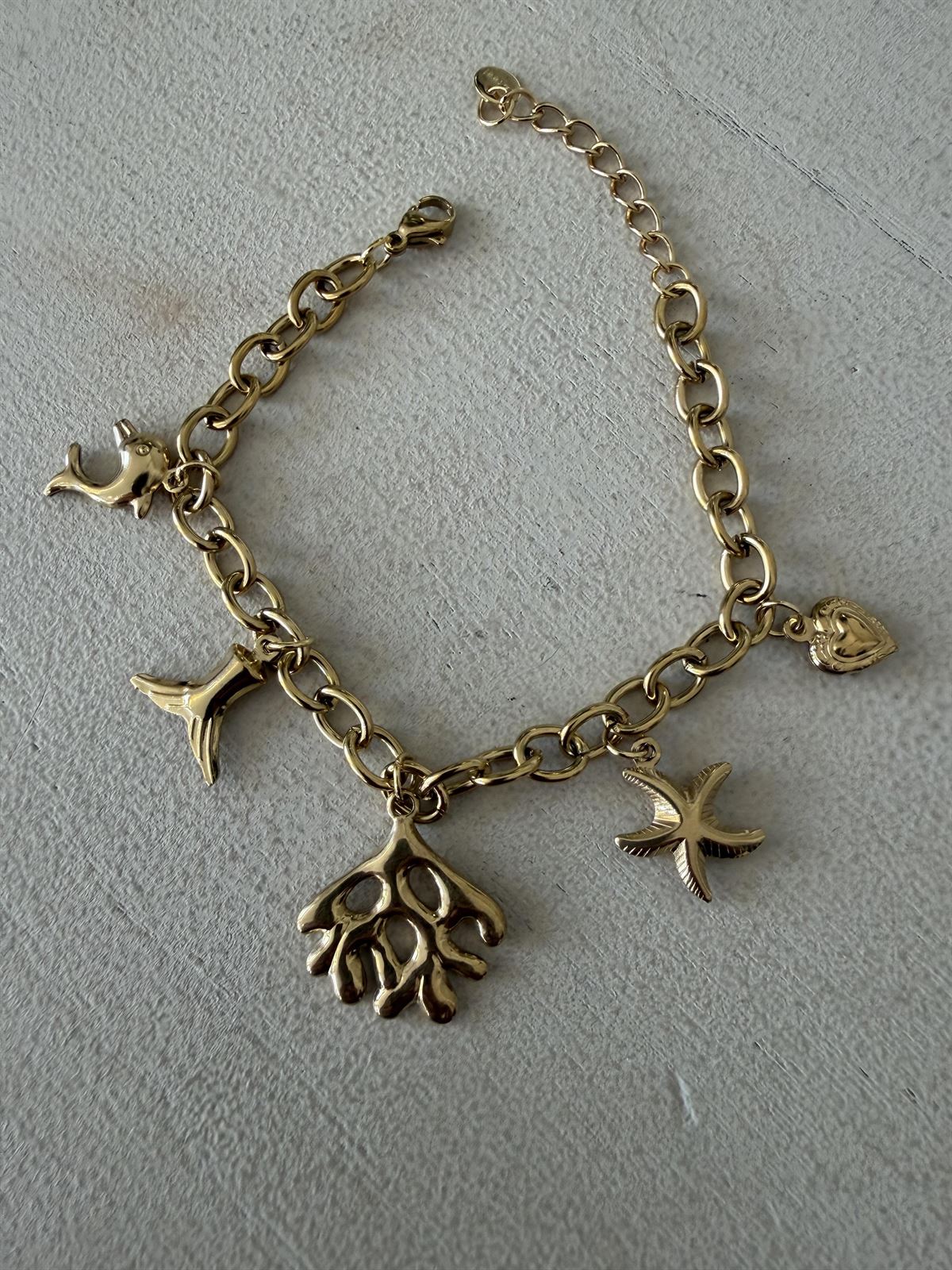 PULSERA ACERO DORADA - Imagen 1