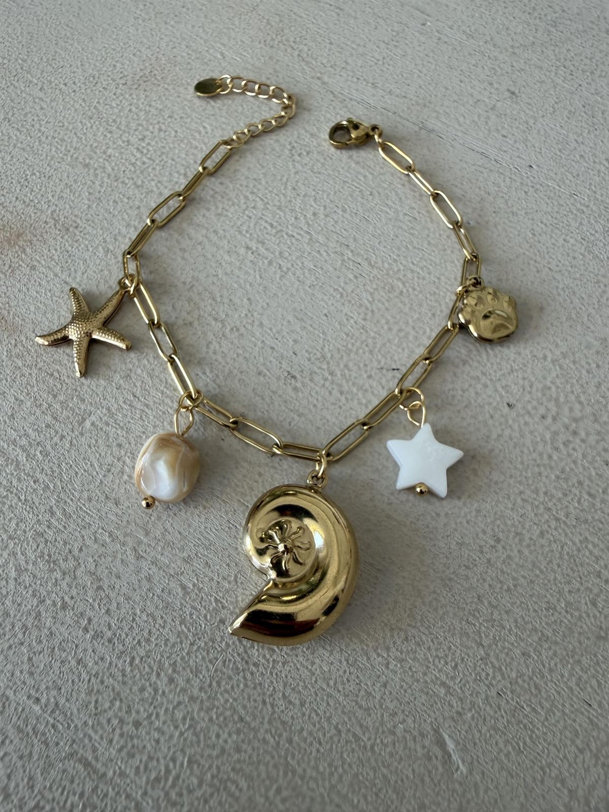 PULSERA ACERO DORADA - Imagen 1