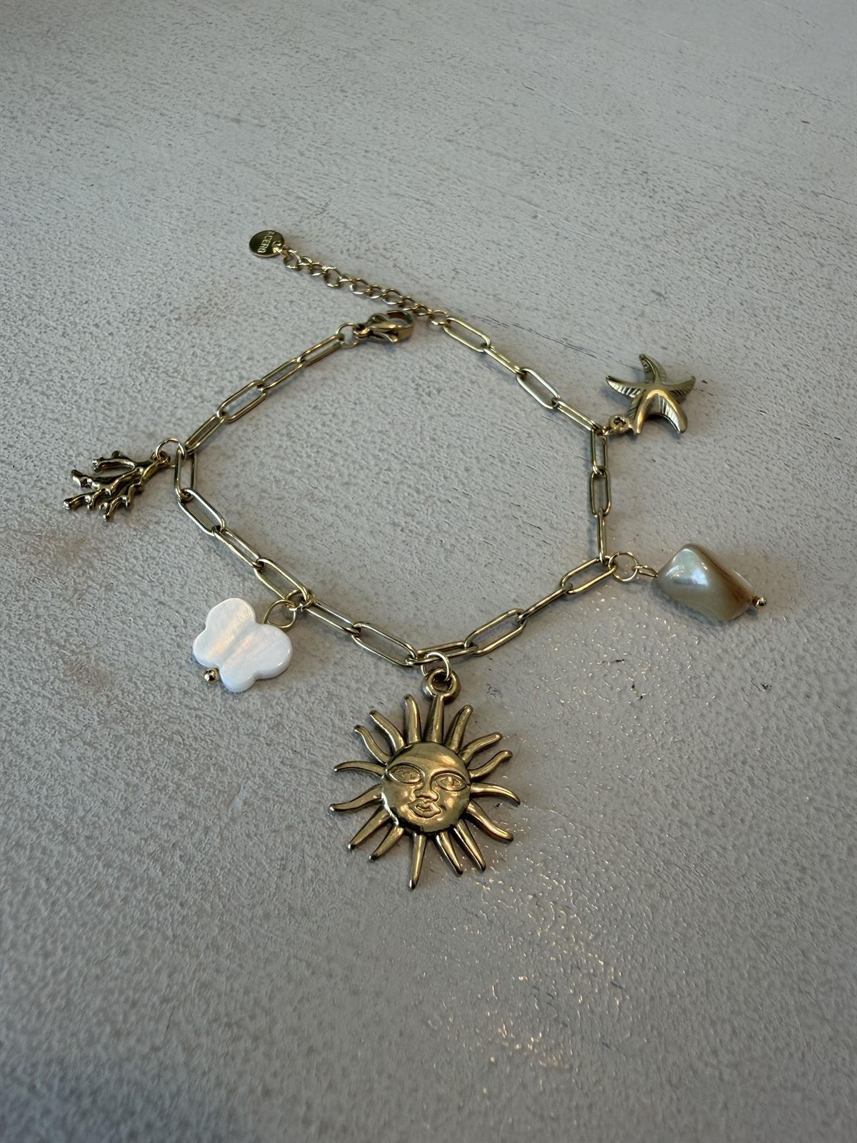 PULSERA ACERO DORADA - Imagen 1