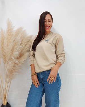 SUDADERA BEIGE&BLUE BEIGE - Imagen 2