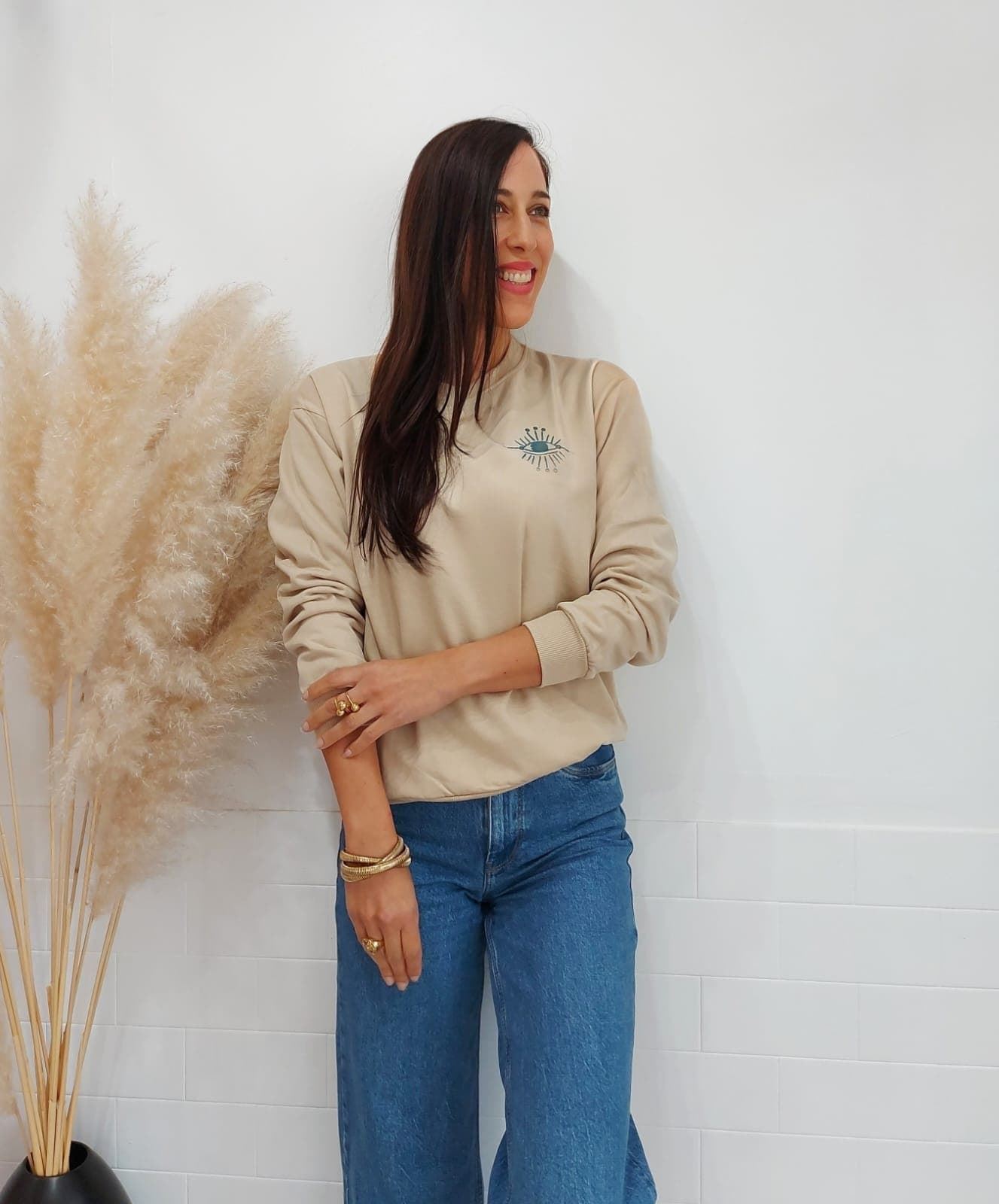 SUDADERA BEIGE&BLUE BEIGE - Imagen 5