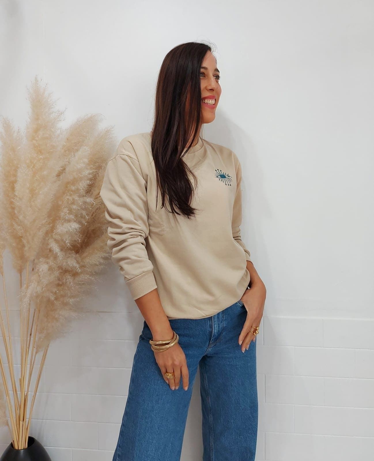 SUDADERA BEIGE&BLUE BEIGE - Imagen 6