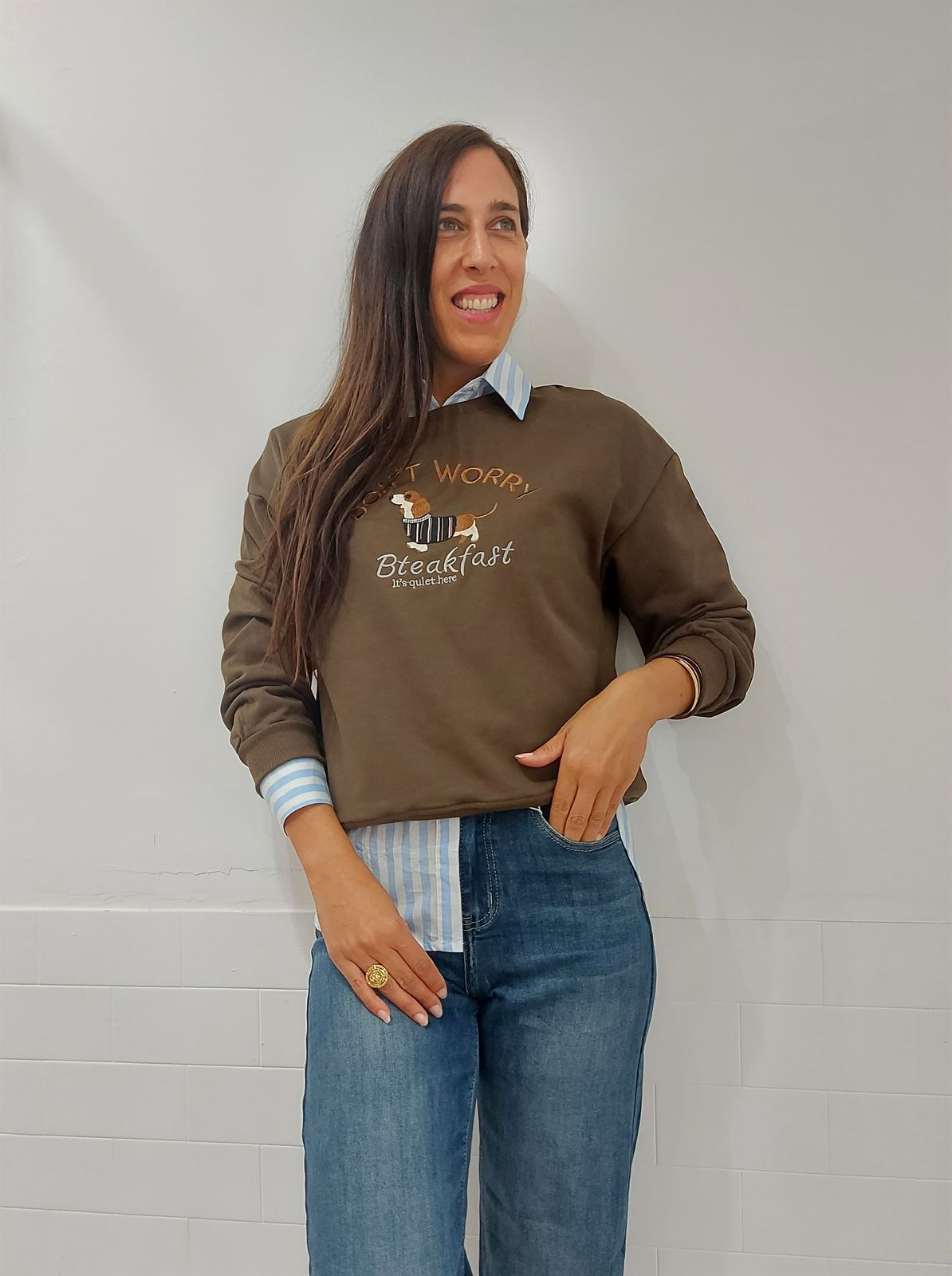 SUDADERA DOGGY CHOCOLATE - Imagen 1