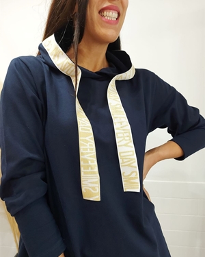 SUDADERA OVERSIZE MARINO - Imagen 2