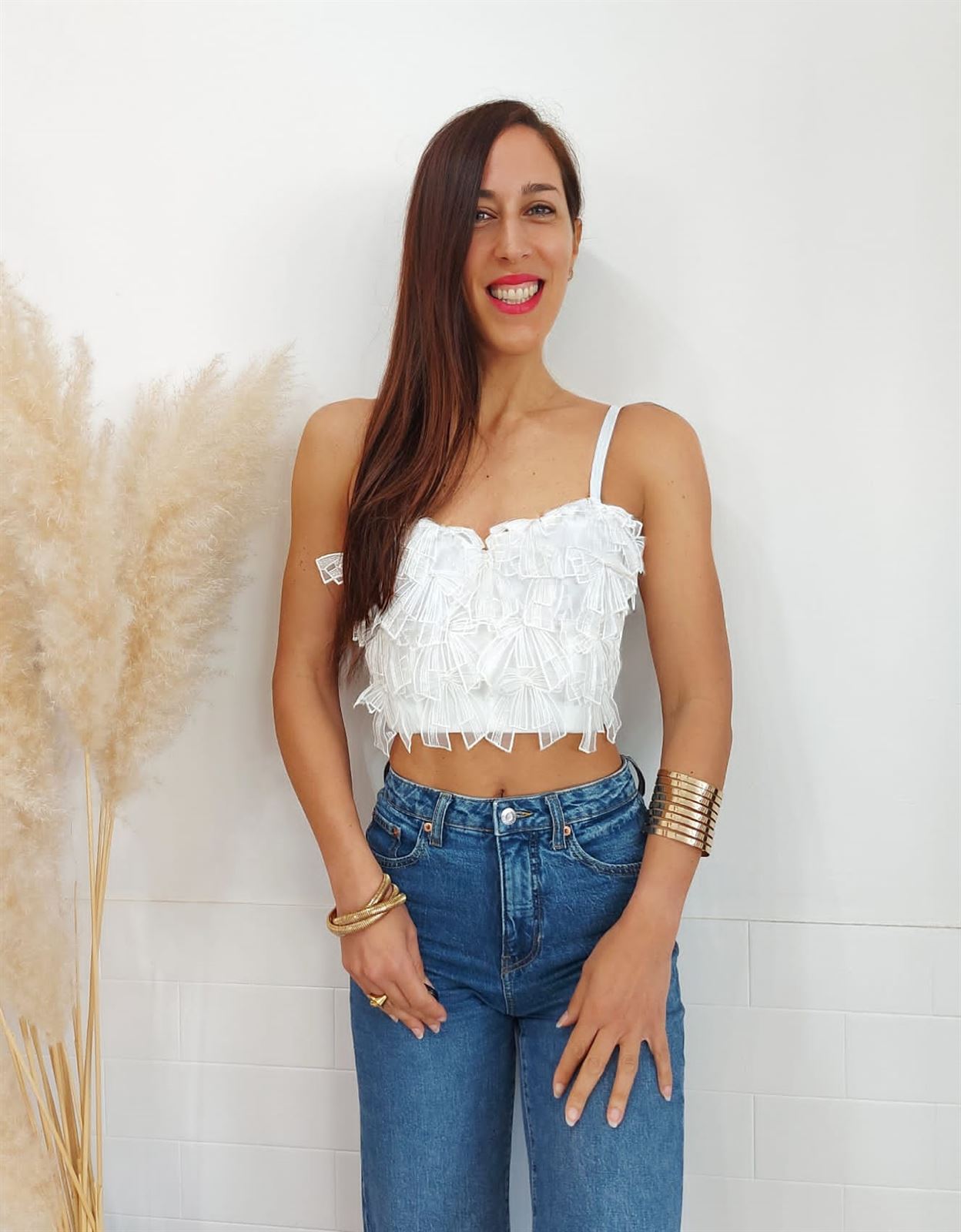TOP LAZOS BLANCO - Imagen 3
