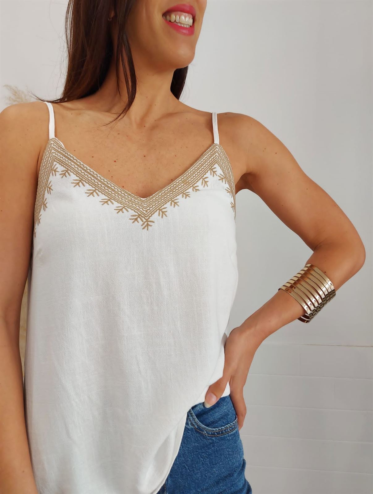 TOP LENCERO BLANCO - Imagen 2